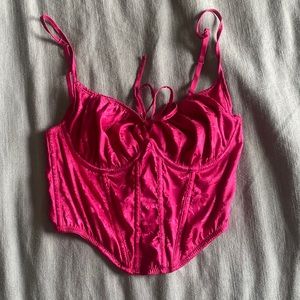 Urban outfitters pink corset top